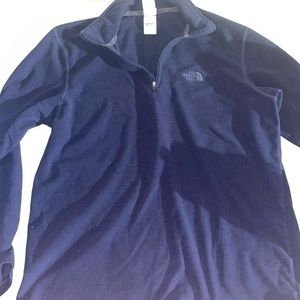 The North Face 1/4 Zip Fleece Pullover Mens M Long Sleeve Regular Fit Blue